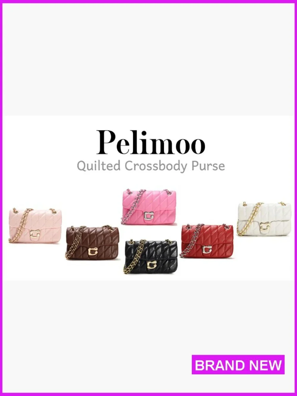 Quilted Crossbody Leather Satchel Handbag Shoulder Purse Trendy Clutch